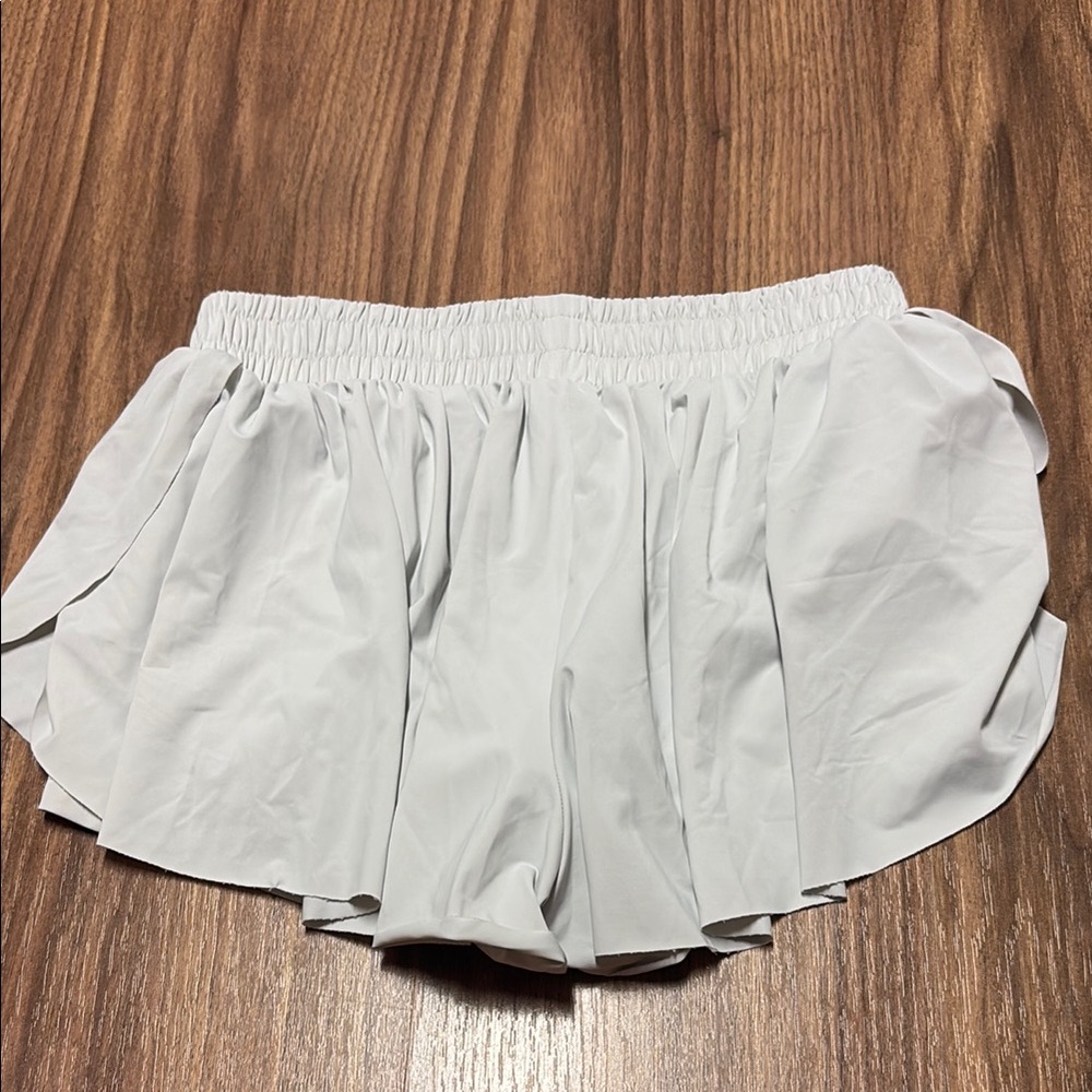white butterfly shorts
